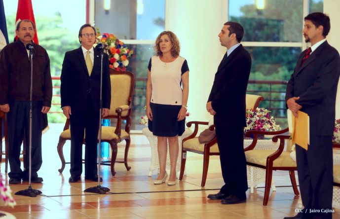 Presidente Daniel recibe Cartas Credenciales de 4 nuevos Embajadores