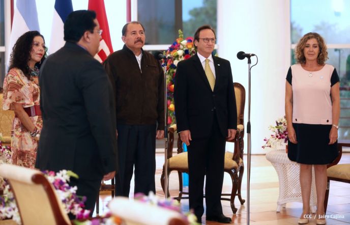 Presidente Daniel recibe Cartas Credenciales de 4 nuevos Embajadores