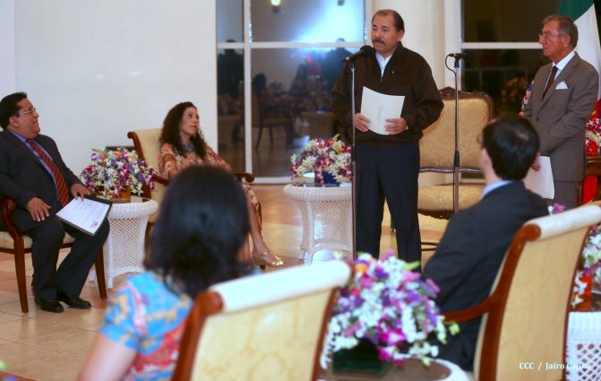 Presidente Daniel recibe Cartas Credenciales de 4 nuevos Embajadores