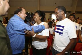 Daniel y Rosario rinden homenaje al Comandante Fidel Castro Ruz