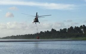 EN FOTOS: Ejército de Nicaragua trabaja para sofocar incendio en Indio Maíz