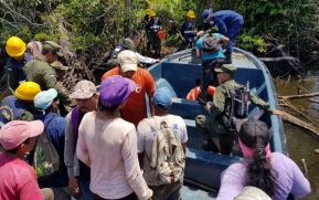 EN FOTOS: Ejército de Nicaragua trabaja para sofocar incendio en Indio Maíz