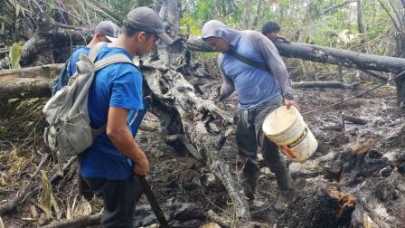 EN FOTOS: Ejército de Nicaragua trabaja para sofocar incendio en Indio Maíz