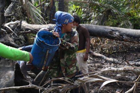 EN FOTOS: Ejército de Nicaragua trabaja para sofocar incendio en Indio Maíz