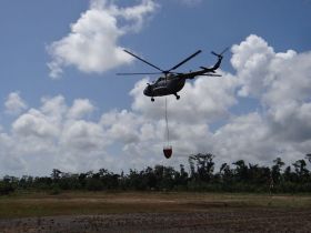 EN FOTOS: Ejército de Nicaragua trabaja para sofocar incendio en Indio Maíz