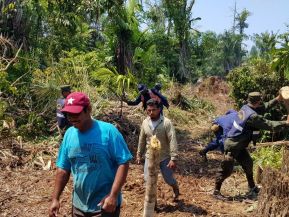 EN FOTOS: Ejército de Nicaragua trabaja para sofocar incendio en Indio Maíz