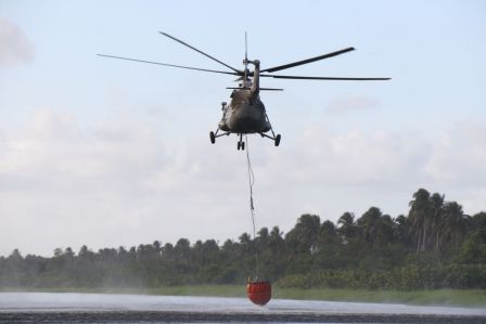 EN FOTOS: Ejército de Nicaragua trabaja para sofocar incendio en Indio Maíz
