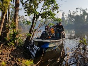 EN FOTOS: Ejército de Nicaragua trabaja para sofocar incendio en Indio Maíz