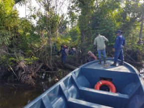 EN FOTOS: Ejército de Nicaragua trabaja para sofocar incendio en Indio Maíz