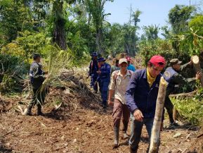 EN FOTOS: Ejército de Nicaragua trabaja para sofocar incendio en Indio Maíz