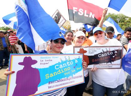 Canto a Sandino por la Paz en el 123 Aniversario del Nacimiento del General de Hombres Libres