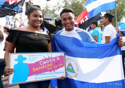 Canto a Sandino por la Paz en el 123 Aniversario del Nacimiento del General de Hombres Libres