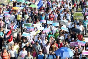 Miles caminaron por la Paz en Nicaragua