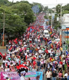 Pueblo nicaragüense camina por la paz y la tranquilidad