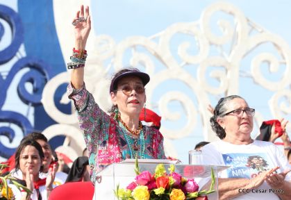 Familias reafirman compromiso por la paz y ratifican apoyo al Gobierno del Presidente Daniel y la Compañera Rosario