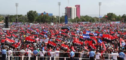 Familias reafirman compromiso por la paz y ratifican apoyo al Gobierno del Presidente Daniel y la Compañera Rosario