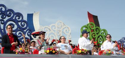 Familias reafirman compromiso por la paz y ratifican apoyo al Gobierno del Presidente Daniel y la Compañera Rosario