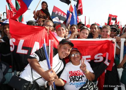 Familias reafirman compromiso por la paz y ratifican apoyo al Gobierno del Presidente Daniel y la Compañera Rosario