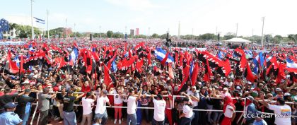 Familias reafirman compromiso por la paz y ratifican apoyo al Gobierno del Presidente Daniel y la Compañera Rosario