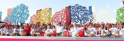 Familias reafirman compromiso por la paz y ratifican apoyo al Gobierno del Presidente Daniel y la Compañera Rosario