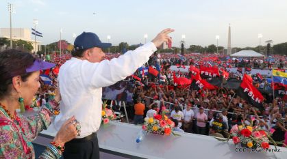 Familias reafirman compromiso por la paz y ratifican apoyo al Gobierno del Presidente Daniel y la Compañera Rosario