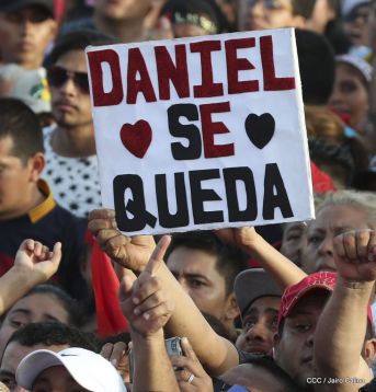 Familias reafirman compromiso por la paz y ratifican apoyo al Gobierno del Presidente Daniel y la Compañera Rosario