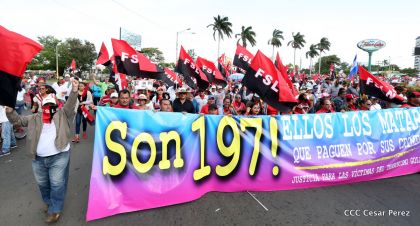 Nicaragua entera grita: ¡Son 198, Ellos los mataron! ¡Que paguen por sus crímenes!