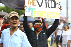 Mar de pueblo reclama justicia y reparación para las víctimas y castigo para los terroristas golpistas