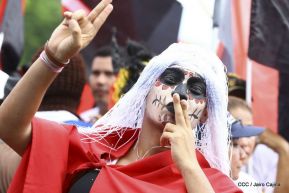 Mar de pueblo reclama justicia y reparación para las víctimas y castigo para los terroristas golpistas