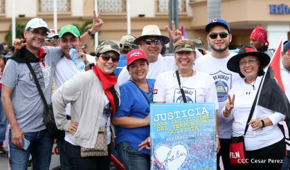 Mar de pueblo reclama justicia y reparación para las víctimas y castigo para los terroristas golpistas