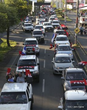 ¡Caminamos para honrar a nuestra Nicaragua Libre!