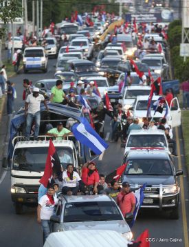 ¡Caminamos para honrar a nuestra Nicaragua Libre!