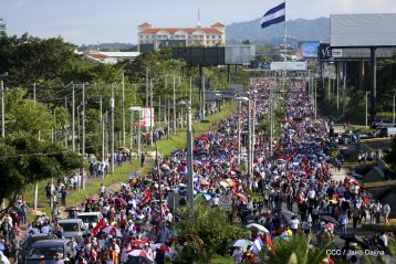 Nicaragüenses ratifican compromiso por la paz, la justicia y el resurgir de la Nación