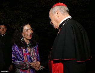 Presidente Daniel y Compañera Rosario se reúnen con Enviado Especial del Papa, Cardenal Nicolás de Jesús López