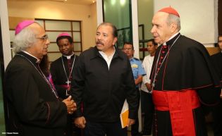Presidente Daniel y Compañera Rosario se reúnen con Enviado Especial del Papa, Cardenal Nicolás de Jesús López