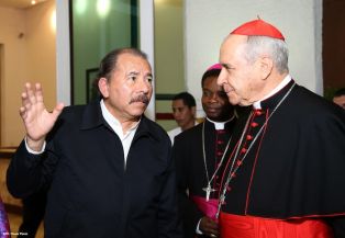 Presidente Daniel y Compañera Rosario se reúnen con Enviado Especial del Papa, Cardenal Nicolás de Jesús López