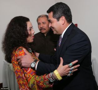 Presidente Daniel recibe a presidente electo de Honduras, Juan Orlando Hernández