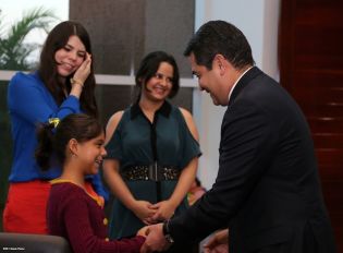 Presidente Daniel recibe a presidente electo de Honduras, Juan Orlando Hernández