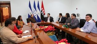 Presidente Daniel recibe a presidente electo de Honduras, Juan Orlando Hernández