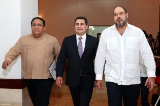 Presidente Daniel recibe a presidente electo de Honduras, Juan Orlando Hernández