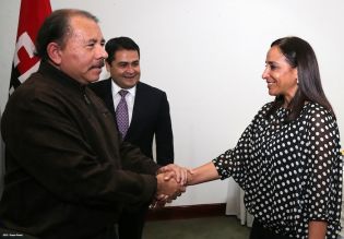 Presidente Daniel recibe a presidente electo de Honduras, Juan Orlando Hernández