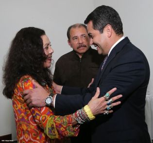 Presidente Daniel recibe a presidente electo de Honduras, Juan Orlando Hernández