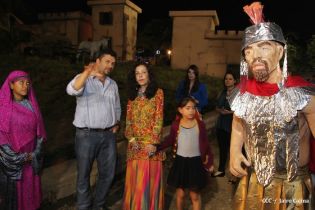 Compañera Rosario supervisa avances en instalación del Belén en Parque Luis Alfonso Velásquez