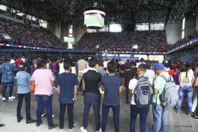 Así se vivió el estadio virtual en el Polideportivo Alexis Argüello
