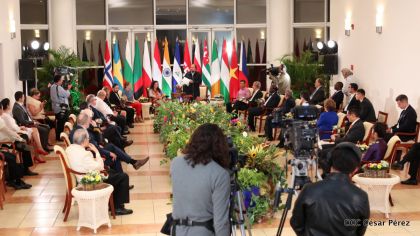 Presentación de Cartas Credenciales de 13 embajadores de países hermanos