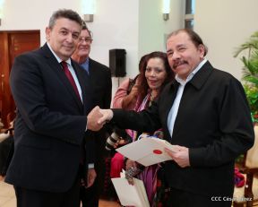  Nuevos embajadores entregaron cartas credenciales al presidente Daniel Ortega