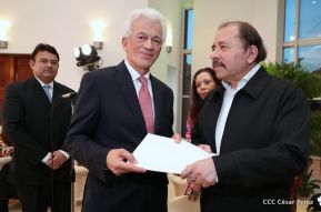  Nuevos embajadores entregaron cartas credenciales al presidente Daniel Ortega