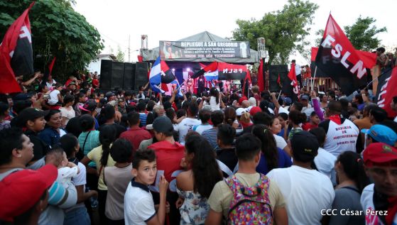 Así se conmemoró 40 años del repliegue de Diriamba a San Gregorio