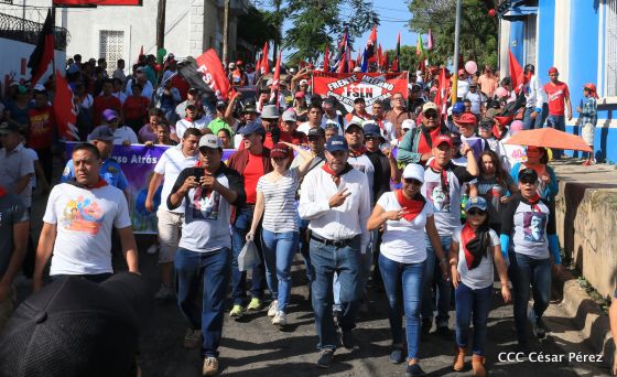 Así se conmemoró 40 años del repliegue de Diriamba a San Gregorio