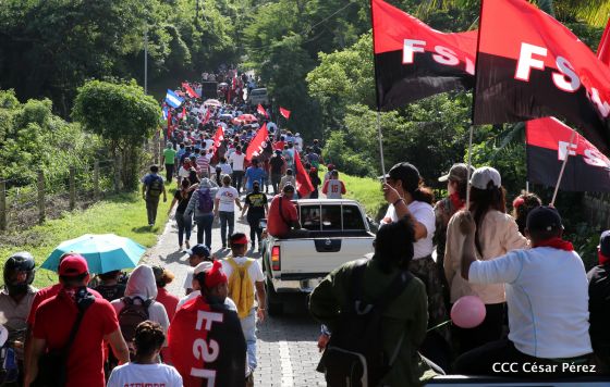 Así se conmemoró 40 años del repliegue de Diriamba a San Gregorio